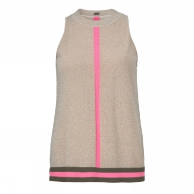 Gustav Haltertop - Beige Gold Lurex Gustav Haltertop - Beige Gold Lurex